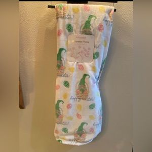 Adirondack by Berkshire Blanket Happy Easter Gnomes Plush Throw 50”x70” SOFT!